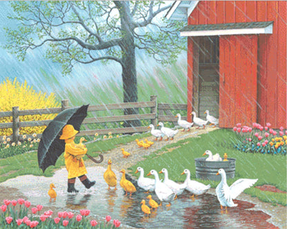 A Good Day For Ducks full coverage counted cross stitch pattern by John Sloane (Digital Format)