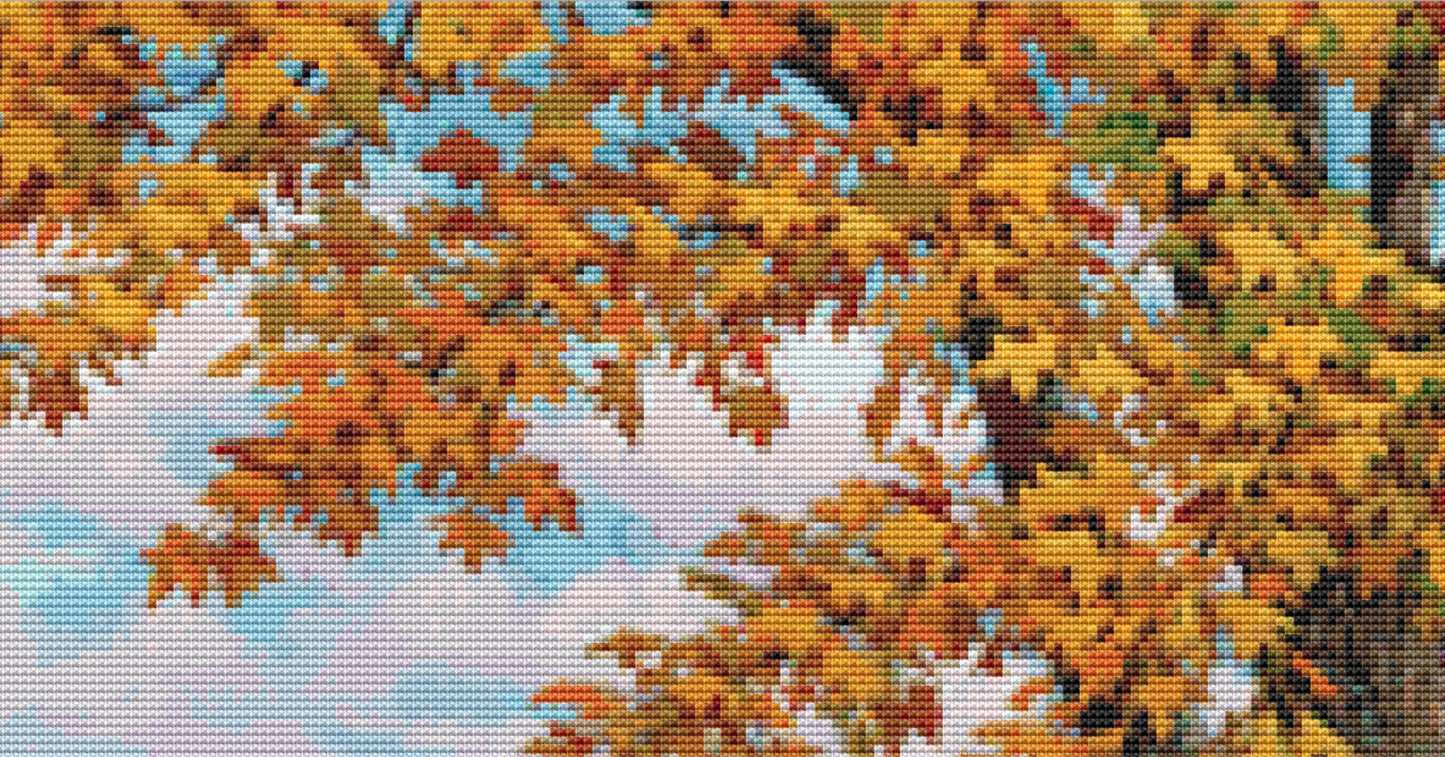A Taste of Autumn full coverage counted cross stitch pattern by John Sloane (Digital Format)