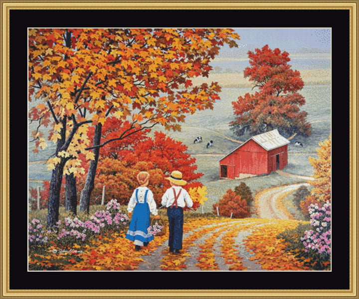 Golden Days full coverage counted cross stitch pattern by John Sloane (Digital Format)