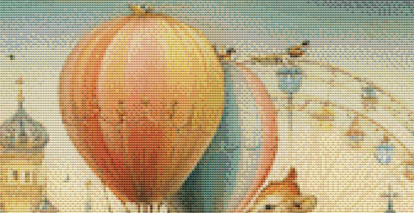 Amusement Park counted cross stitch pattern by Bryna T Art & Design (Digital Format)