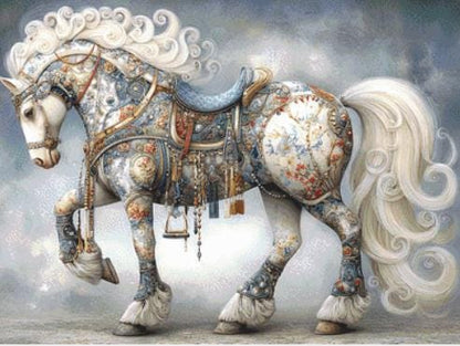 Decorated Horse 2 counted cross stitch pattern by Bryna T Art & Design (Digital Format)