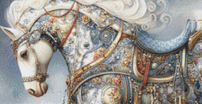 Decorated Horse 2 counted cross stitch pattern by Bryna T Art & Design (Digital Format)