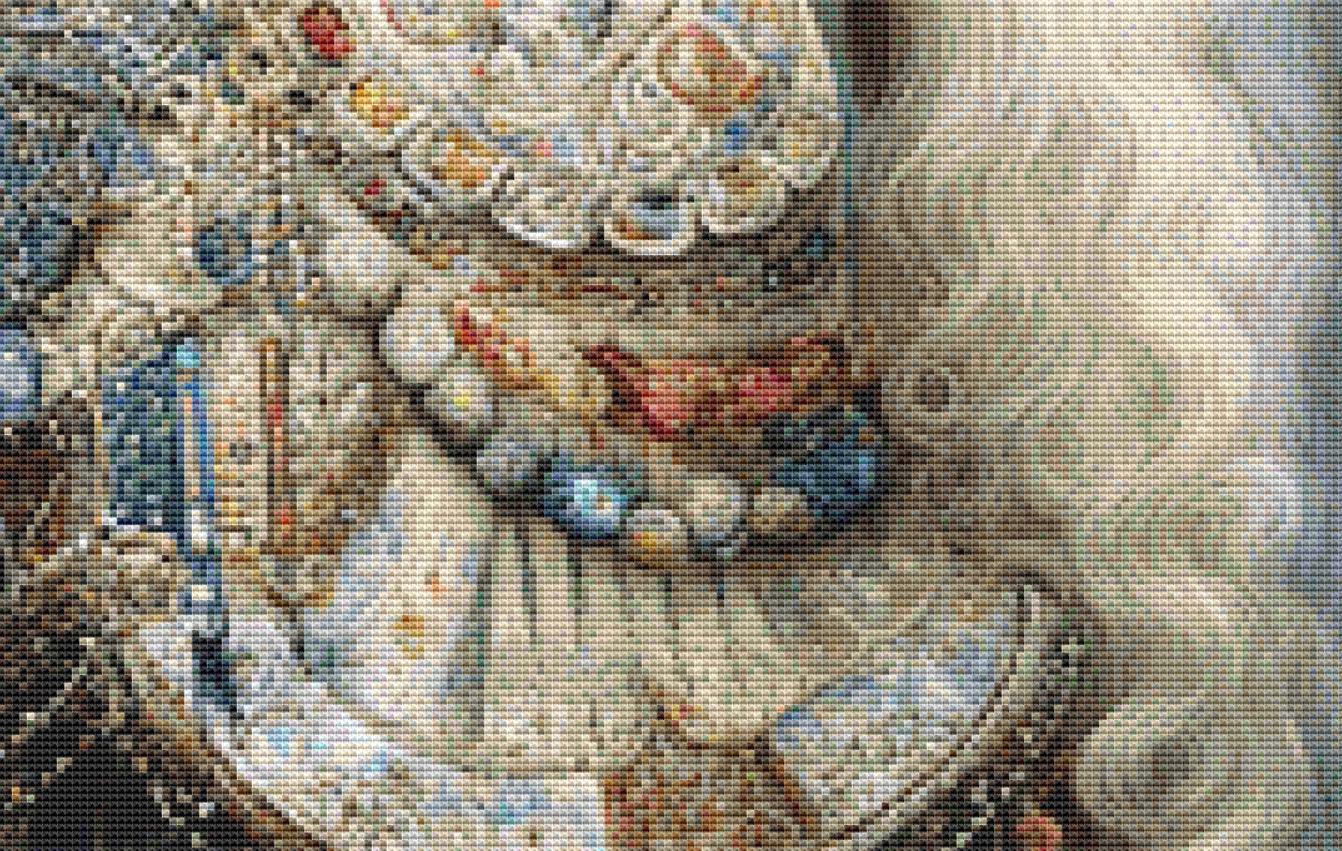 Decorated Horse 4 counted cross stitch pattern by Bryna T Art & Design (Digital Format)