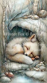 Winter Fox counted cross stitch pattern by Bryna T Art & Design (Digital Format)