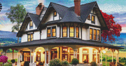 Grandpa's Farm (Max Color) counted cross stitch pattern by David Maclean, Licensed by MGL, www.mglart.com (Digital Format)