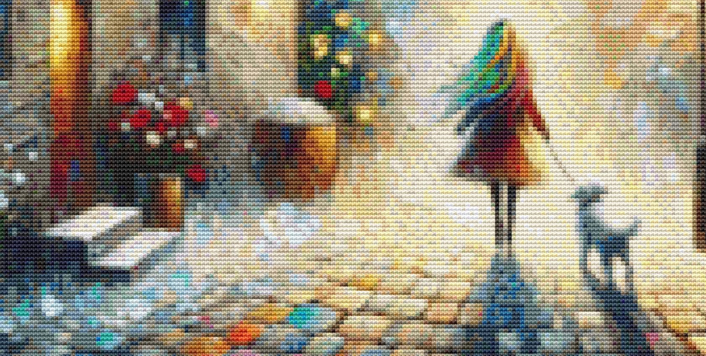 Cobblestone Dream (Small) counted cross stitch pattern by World of Love Hearts/Adrian G. Eyre (Digital Format)