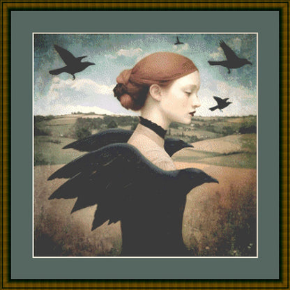 Wings (Small) counted cross stitch pattern by Alisa Smith Williams (Digital Format)