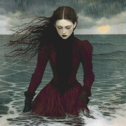 The Rain (Max Size/Color) counted cross stitch pattern by Alisa Smith Williams (Digital Format)