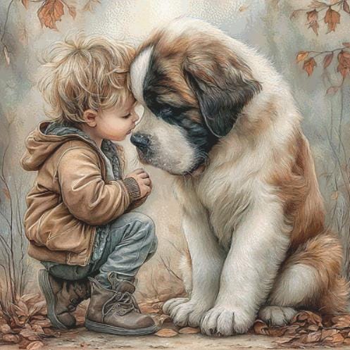 Best Buddies counted cross stitch pattern by Bryna T Art & Design (Digital Format)