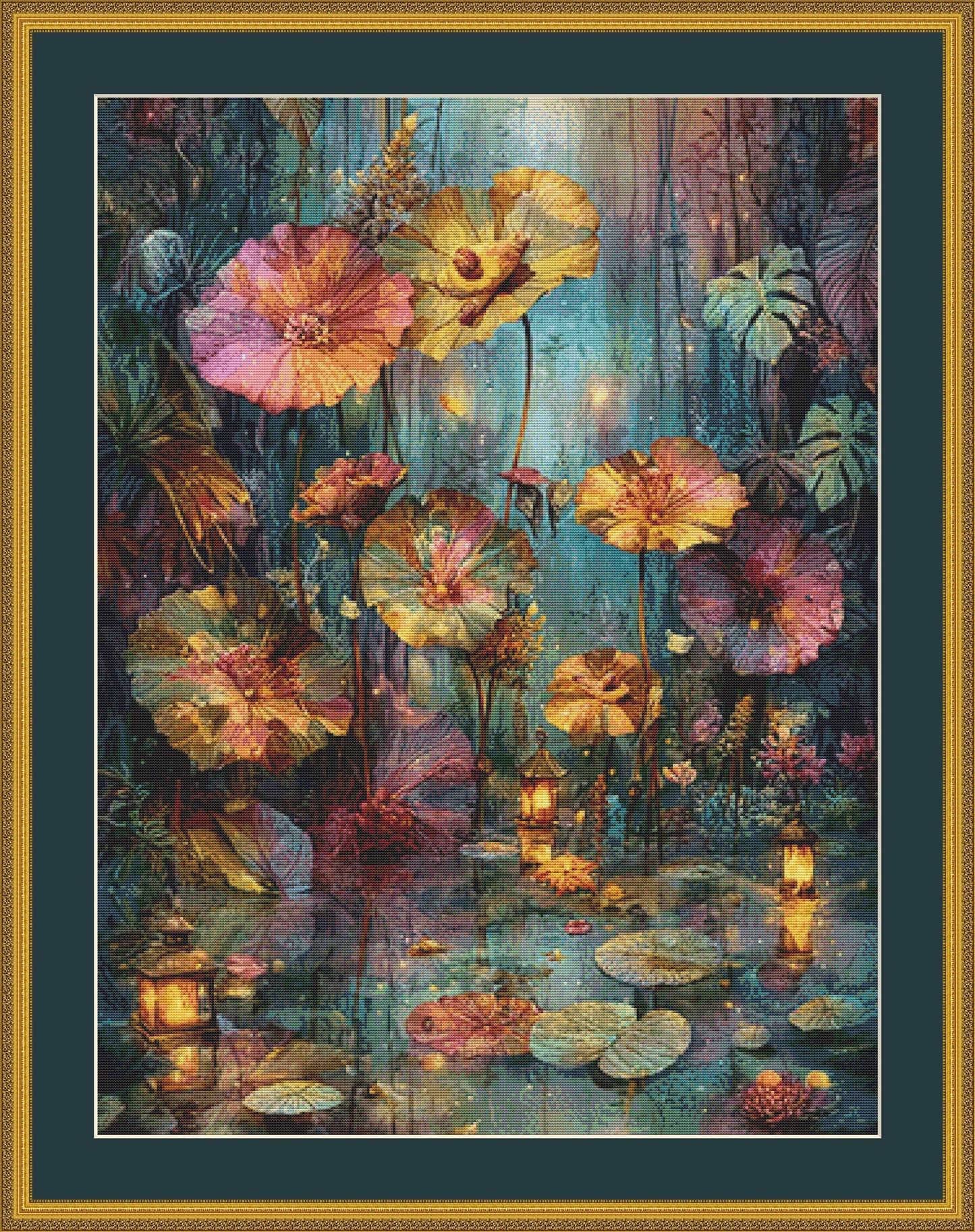 Neon Nature counted cross stitch pattern by Bryna T. Art & Design (Digital Format)