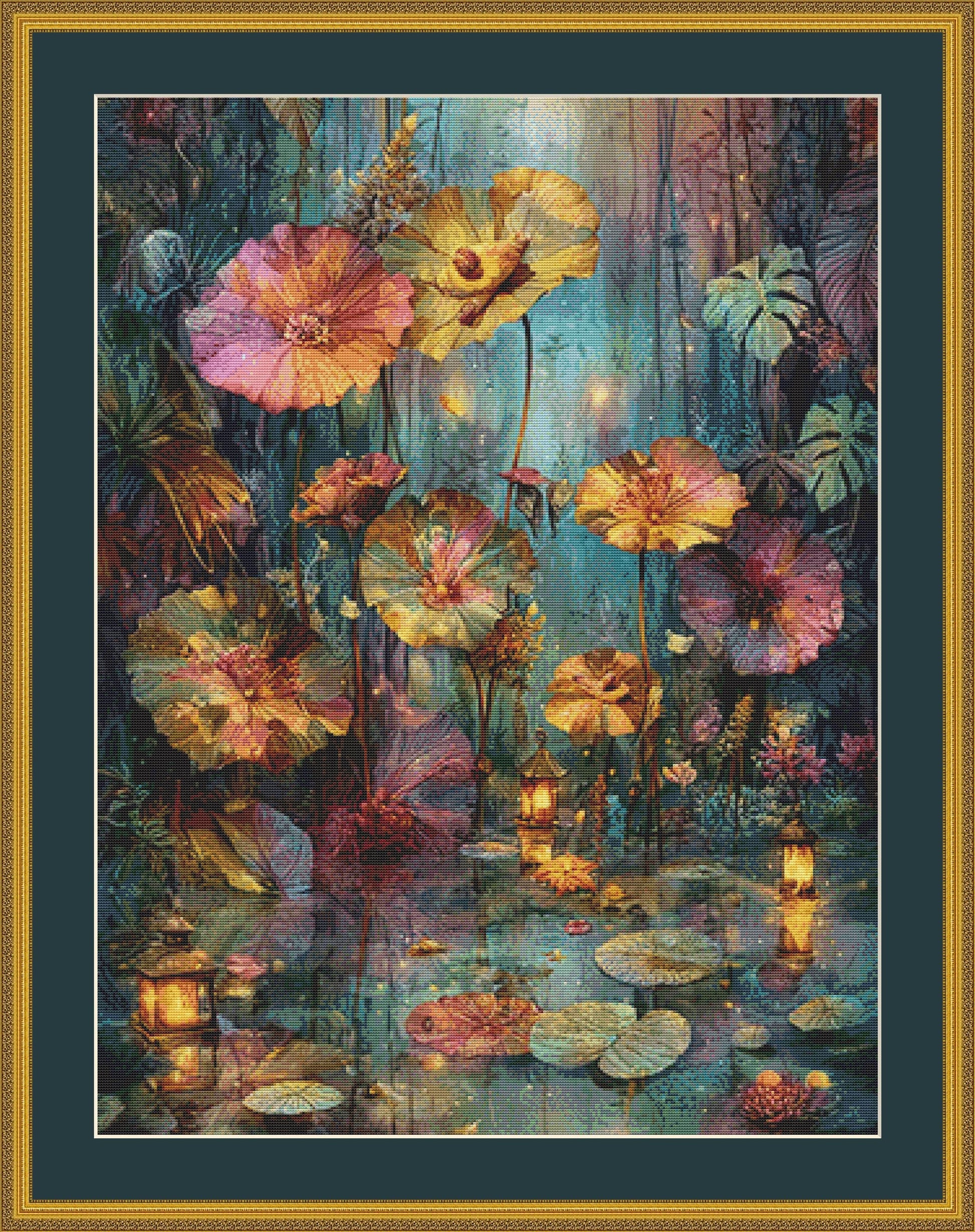 Neon Nature counted cross stitch pattern by Bryna T. Art & Design (Digital Format)