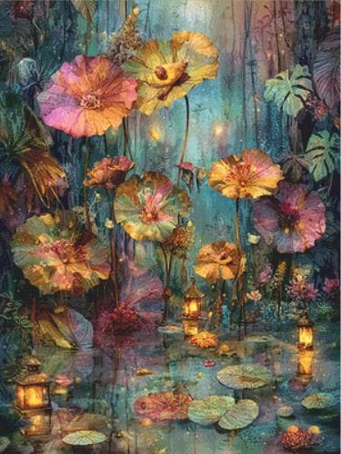 Neon Nature counted cross stitch pattern by Bryna T. Art & Design (Digital Format)