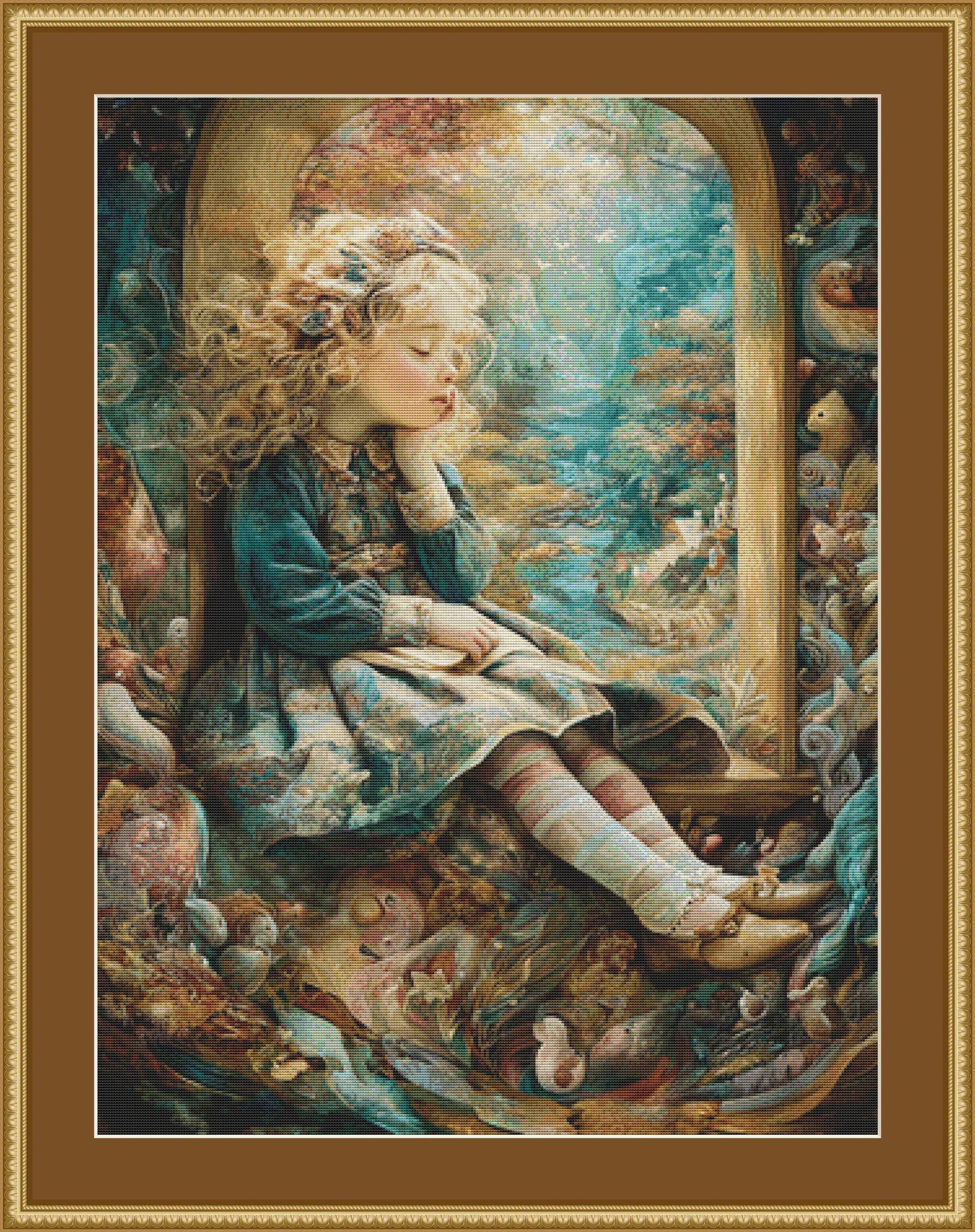Daydream counted cross stitch pattern by Bryna T. Art & Design (Digital Format)