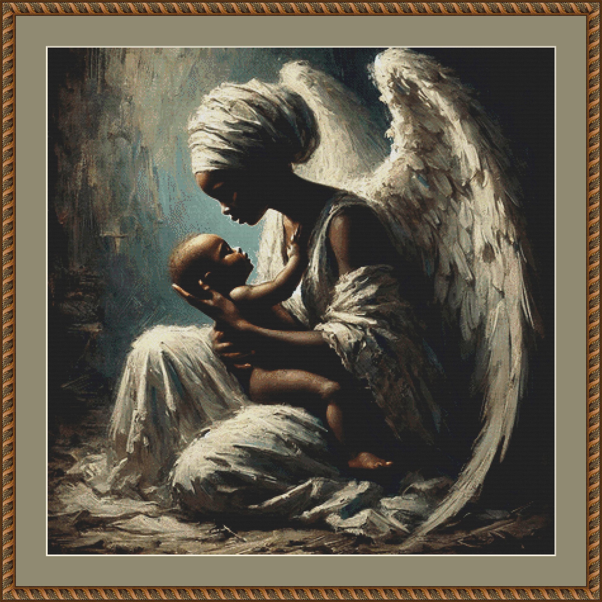 Guardian Angel counted cross stitch pattern by Bryna T. Art & Design (Digital Format)