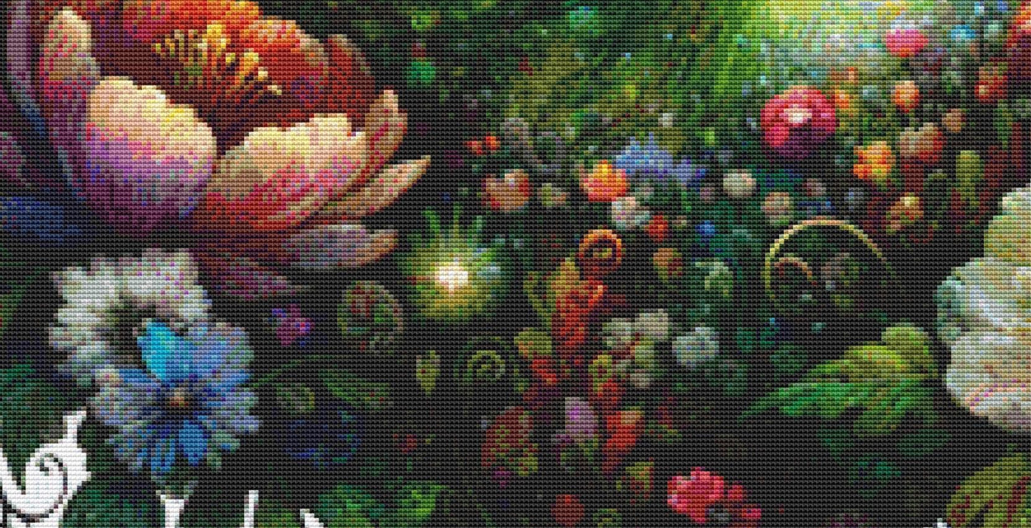 Forest Fairy in Bloom counted cross stitch pattern by World of Love Hearts/Adrian G Eyre (digital format)