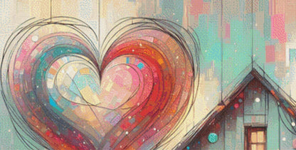 Watercolor Day Dream counted cross stitch pattern by World of Love Hearts/Adrian G. Eyre (Digital Format)