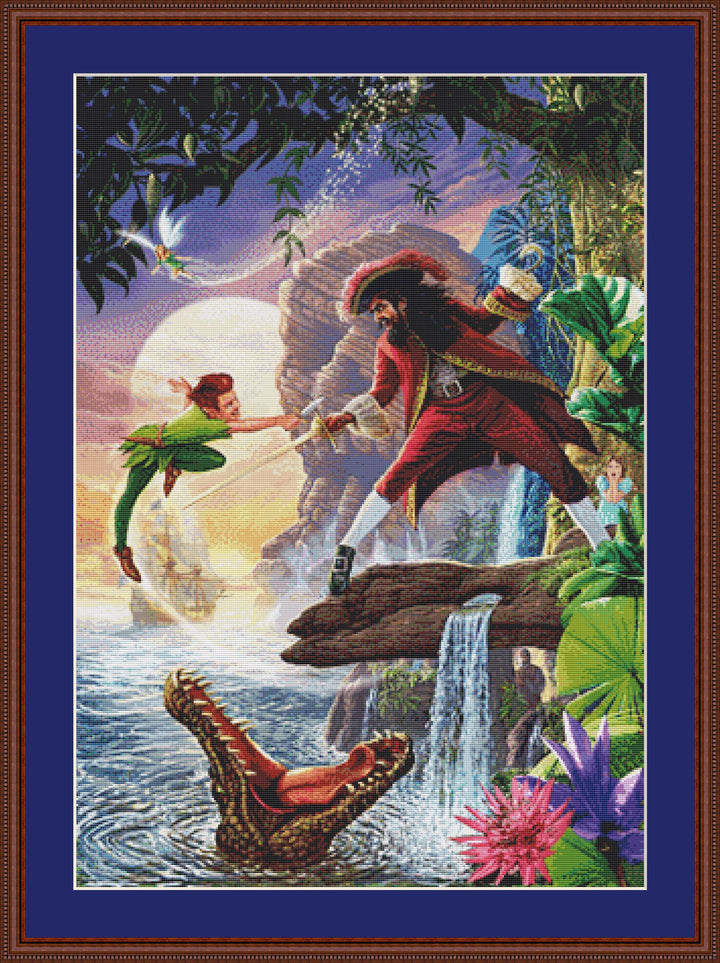 Peter Pan counted cross stitch pattern by Steve Crisp, Licensed by MGL, www.mglart.com (Digital Format)