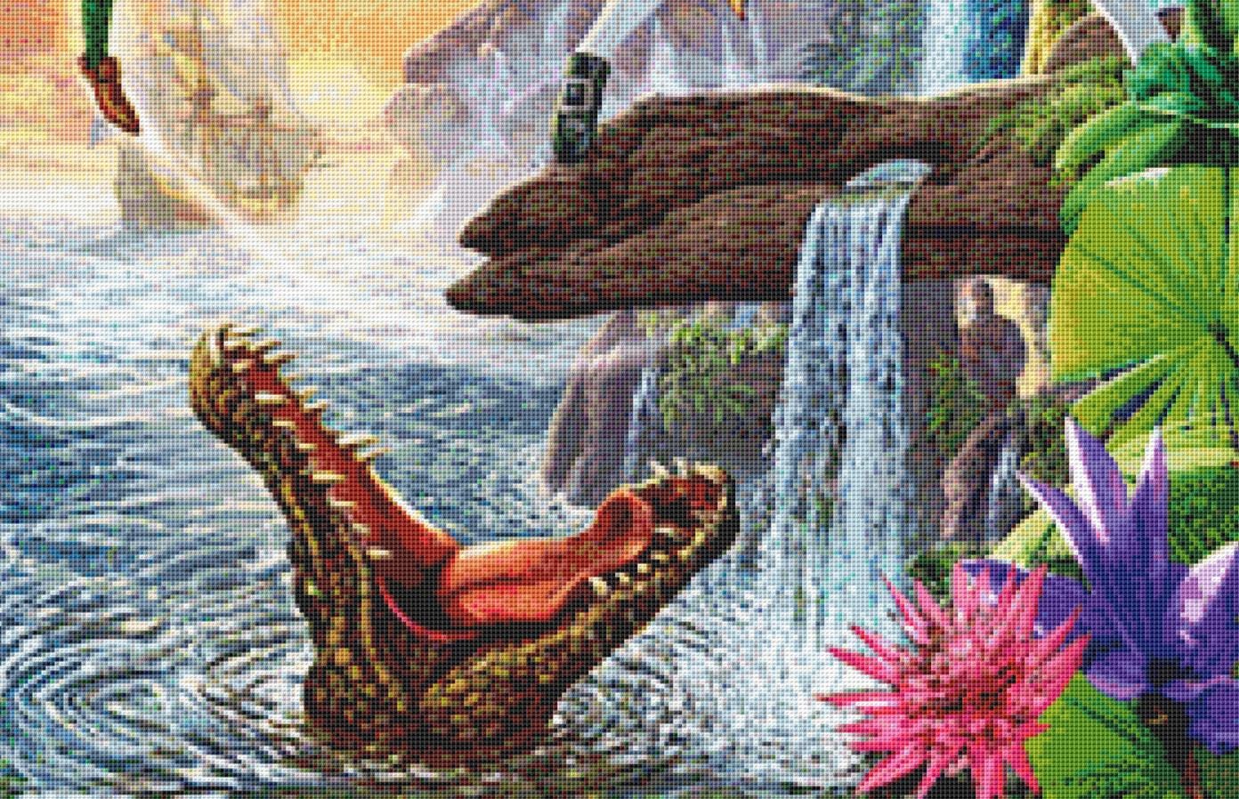 Peter Pan counted cross stitch pattern by Steve Crisp, Licensed by MGL, www.mglart.com (Digital Format)