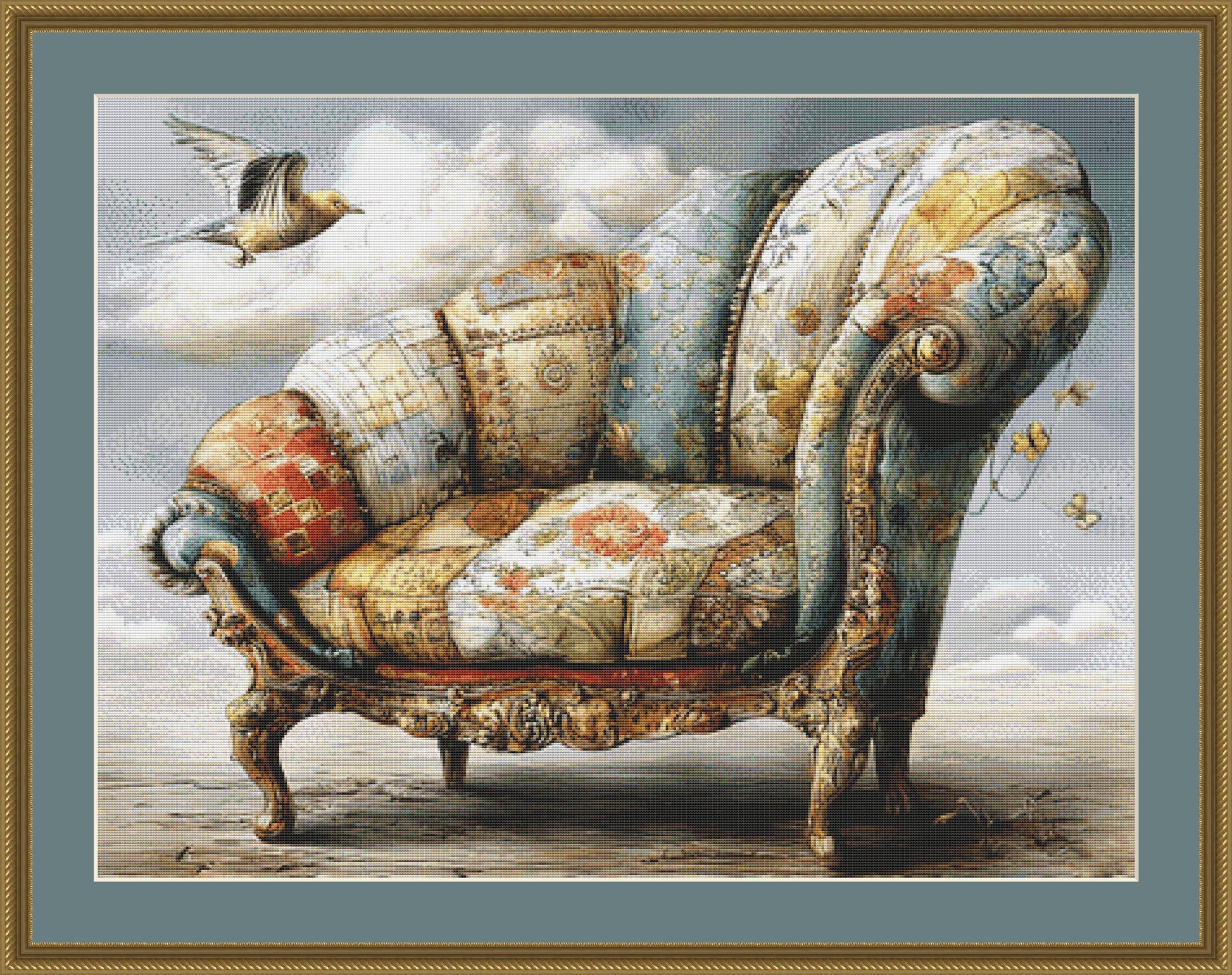 Chair counted cross stitch pattern by Bryna T Art & Design (Digital Format)