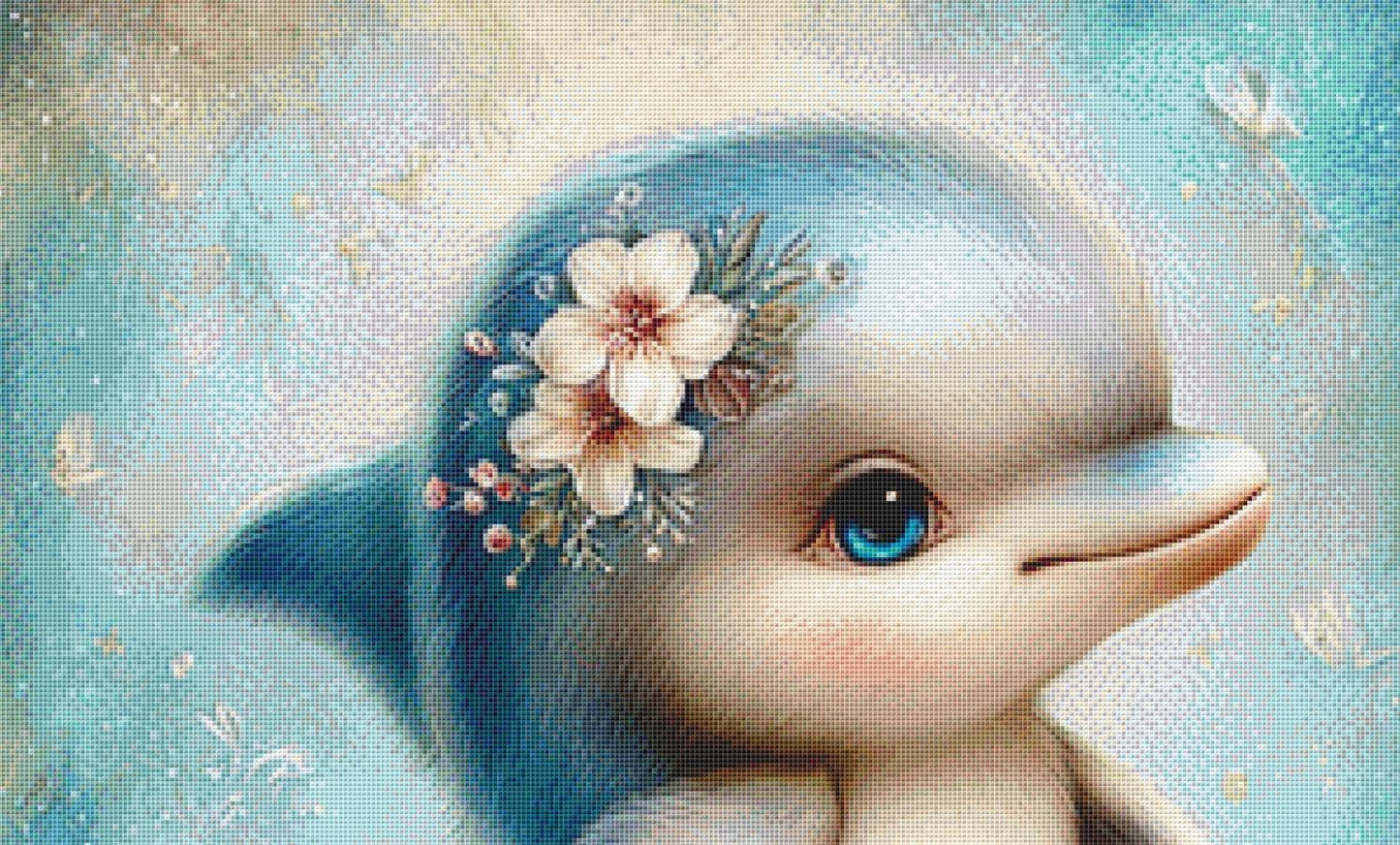 Dolphin counted cross stitch pattern by Sassy E. Boutique (Digital Format)