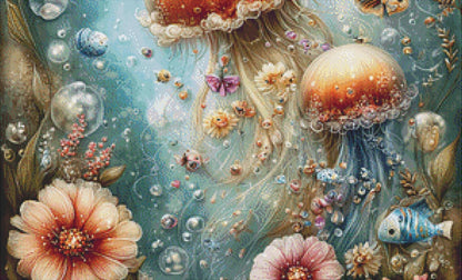 Ocean counted cross stitch pattern by Sassy E. Boutique (Digital Format)