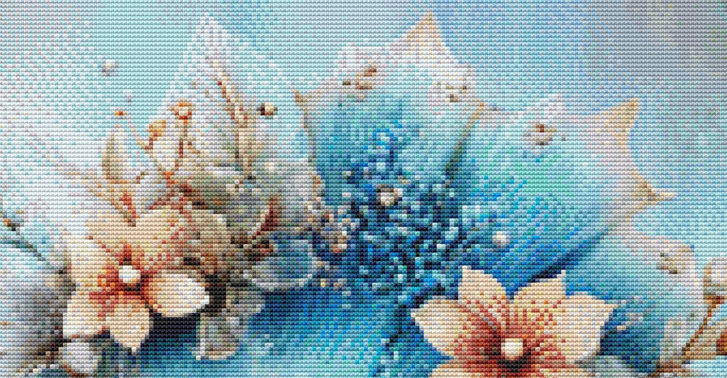 Seahorse counted cross stitch pattern by Sassy E. Boutique (Digital Format)