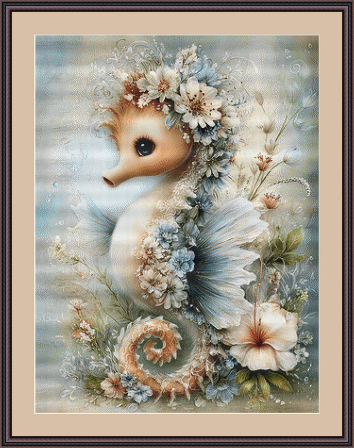 Seahorse 3 counted cross stitch pattern by Sassy E. Boutique (Digital Format)