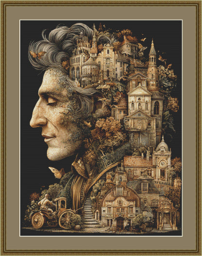 The Gold Lady's Companion counted cross stitch pattern by Bryna T Art & Design (Digital Format)