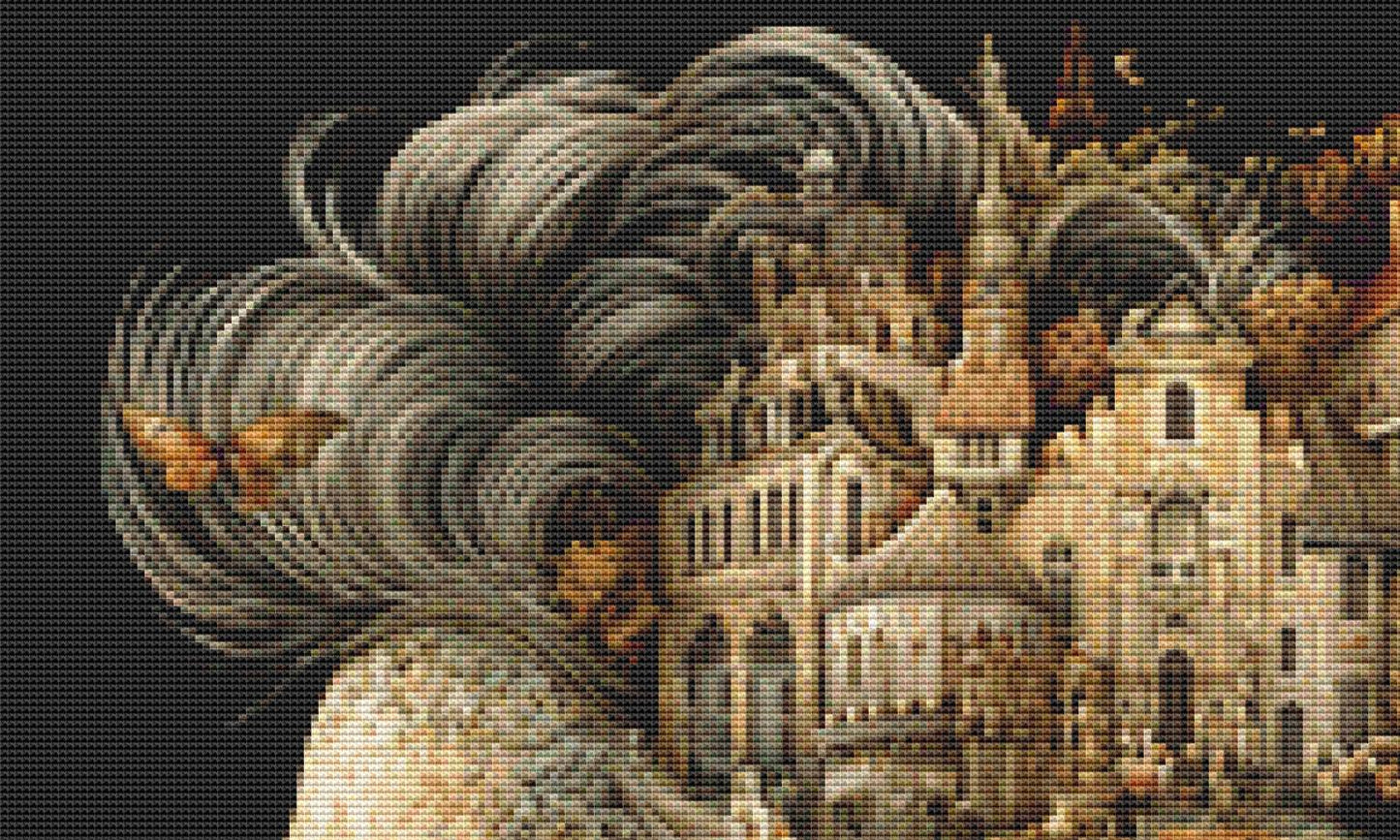 The Gold Lady's Companion counted cross stitch pattern by Bryna T Art & Design (Digital Format)