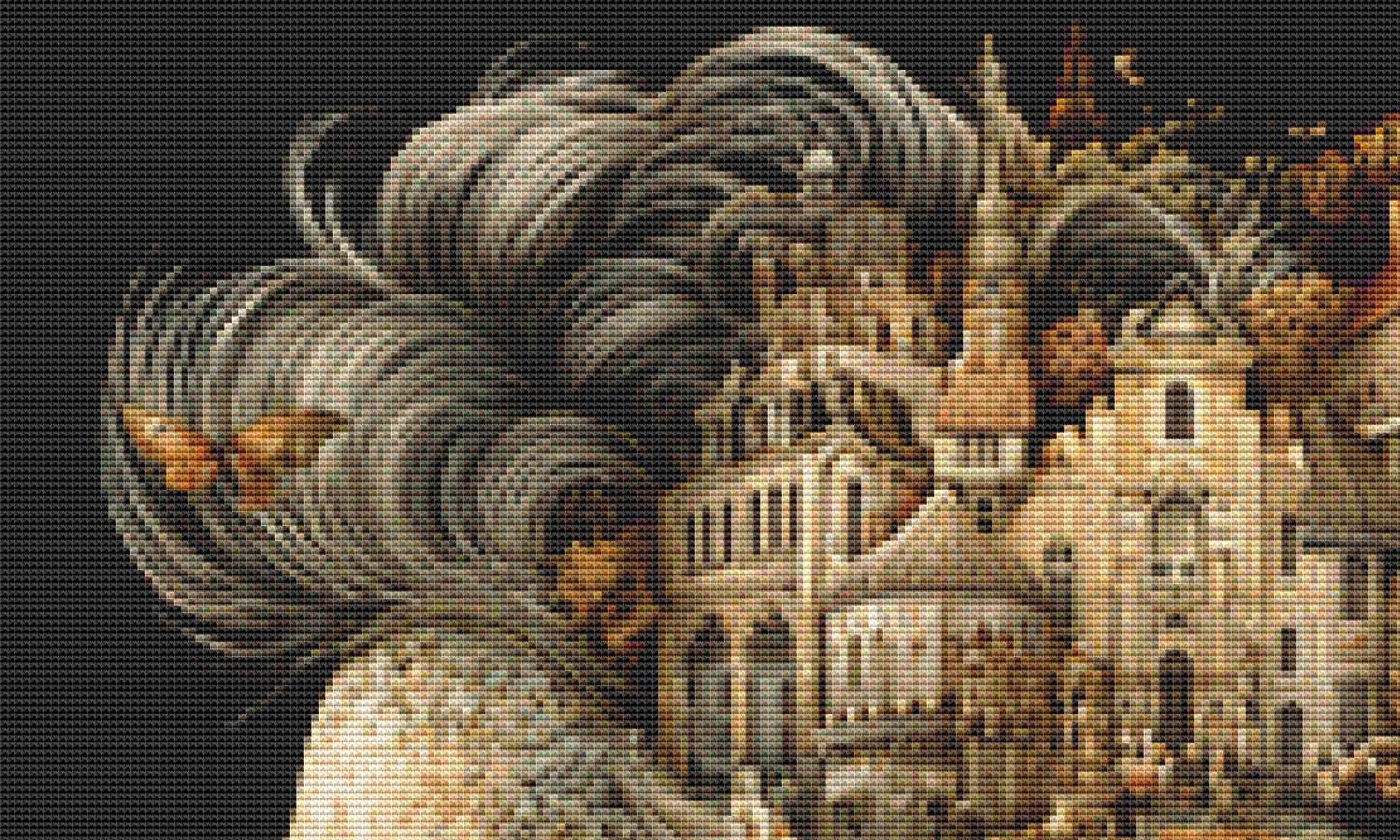 The Gold Lady's Companion counted cross stitch pattern by Bryna T Art & Design (Digital Format)