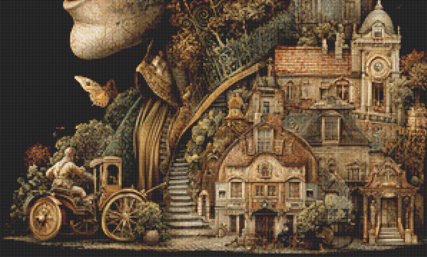 The Gold Lady's Companion counted cross stitch pattern by Bryna T Art & Design (Digital Format)
