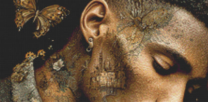 The Gold Man counted cross stitch pattern by Bryna T Art & Design (Digital Format)