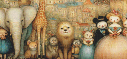 Amusement Park counted cross stitch pattern by Bryna T Art & Design (Digital Format)