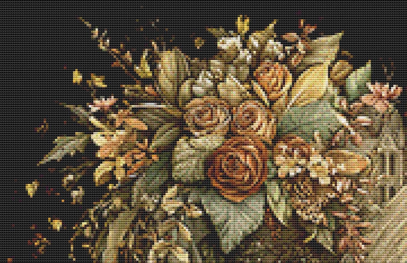 The Gold Lady counted cross stitch pattern by Bryna T Art & Design (Digital Format)