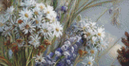 Between Flowers and The Sea counted cross stitch pattern by Eder Jose Rosa (Digital Format)