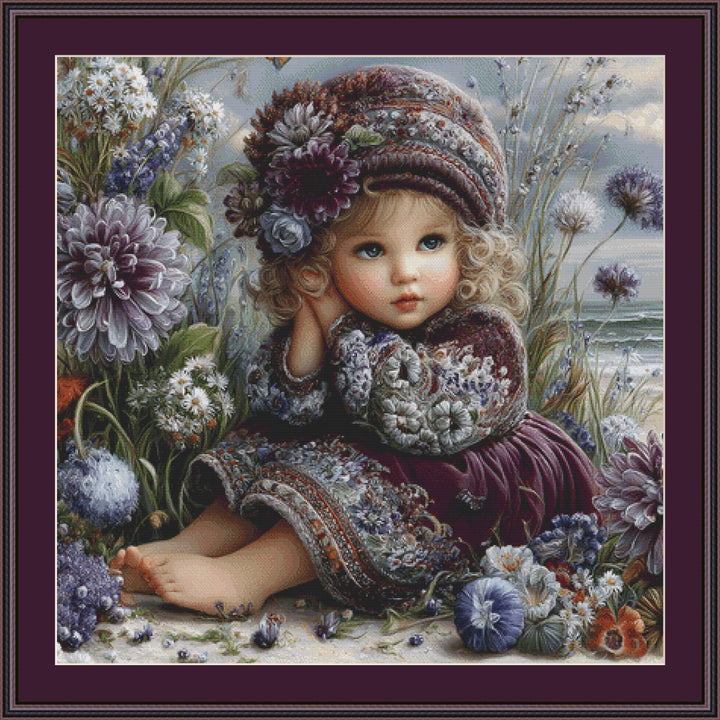 Between Flowers and The Sea counted cross stitch pattern by Eder Jose Rosa (Digital Format)