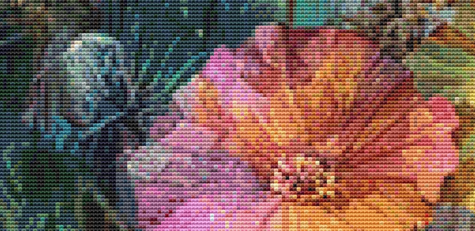 Neon Nature counted cross stitch pattern by Bryna T. Art & Design (Digital Format)