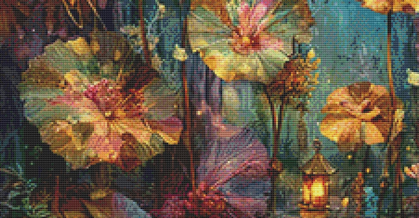 Neon Nature counted cross stitch pattern by Bryna T. Art & Design (Digital Format)