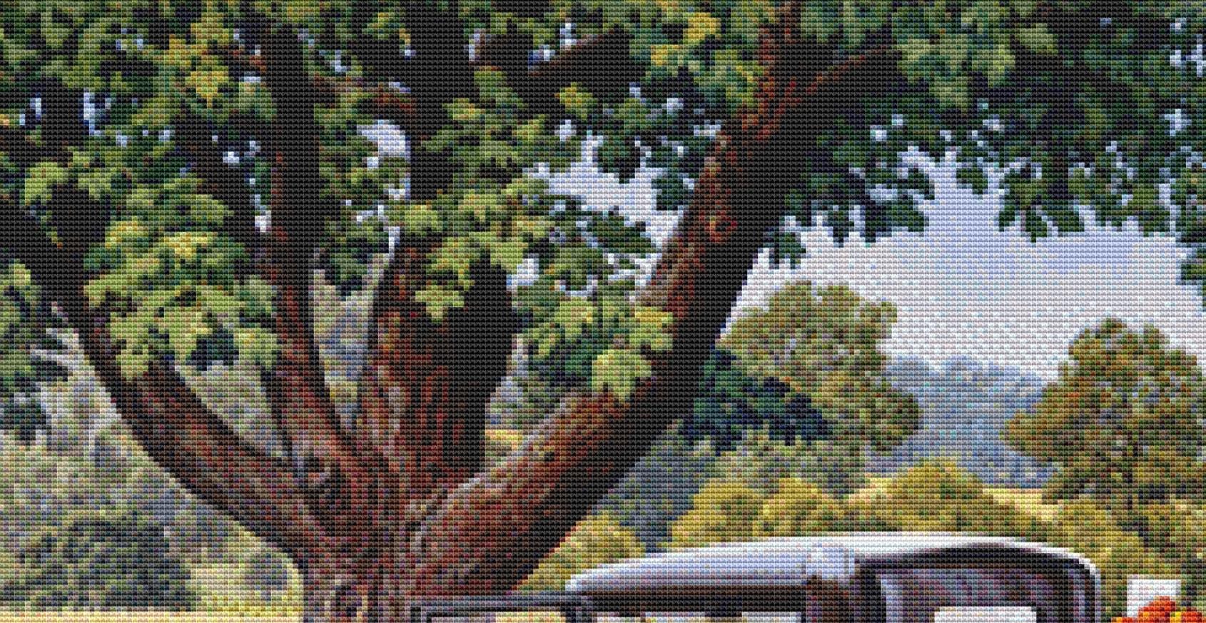 Home Grown counted cross stitch pattern Copyright ©John Sloane; used with permission (Digital Format)