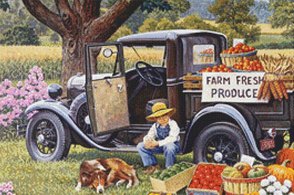 Home Grown counted cross stitch pattern Copyright ©John Sloane; used with permission (Digital Format)