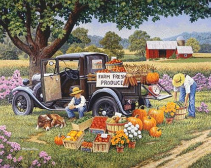 Home Grown counted cross stitch pattern Copyright ©John Sloane; used with permission (Digital Format)