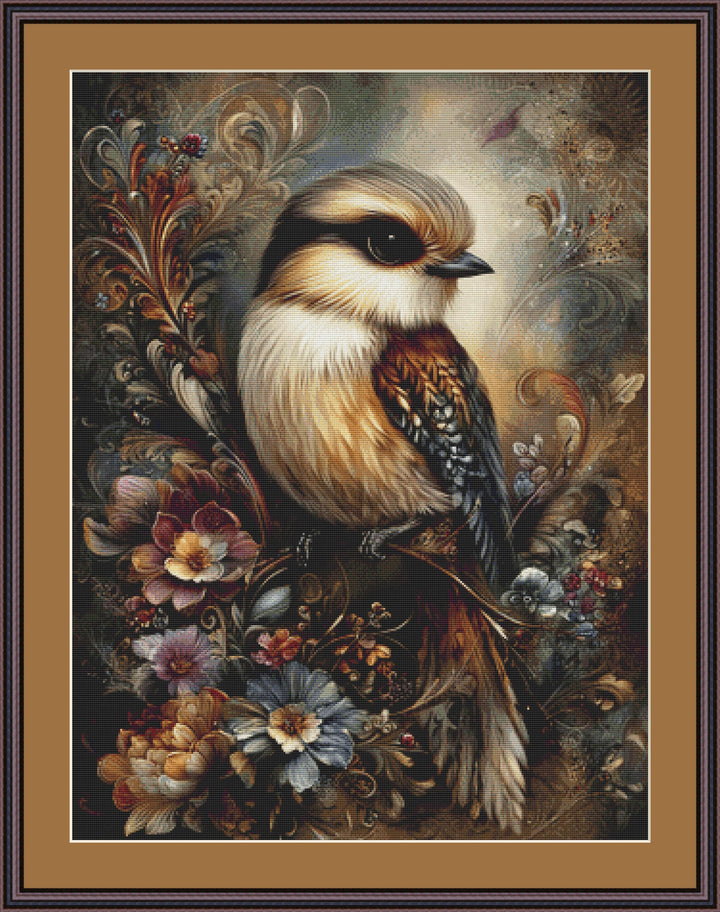 Autumn Sparrow counted cross stitch pattern by Sassy E. Boutique (Digital Format)