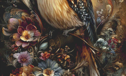 Autumn Sparrow counted cross stitch pattern by Sassy E. Boutique (Digital Format)