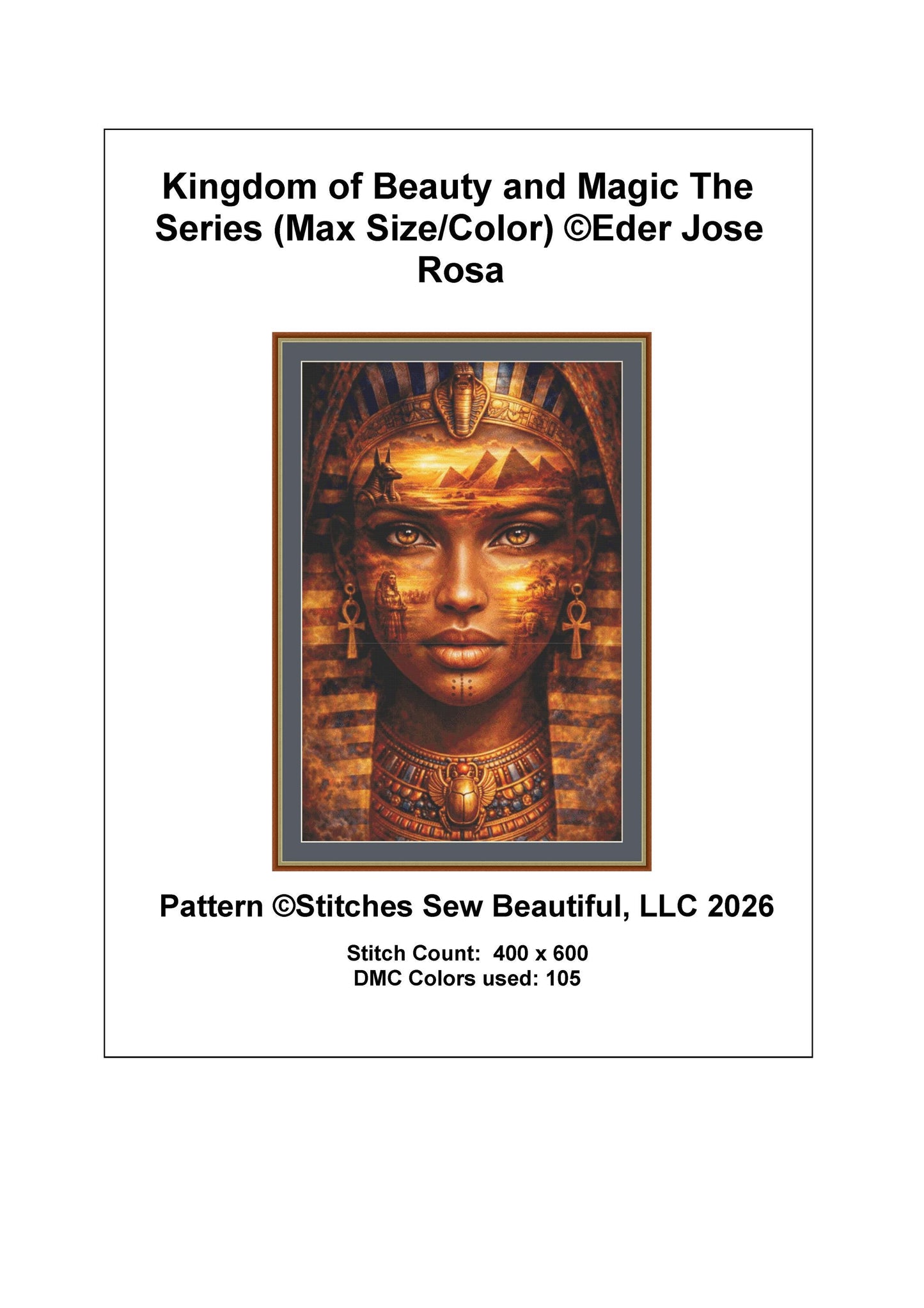 Kingdom of Beauty and Magic Series 1 (Max Size/Color) counted cross stitch pattern by Edre Jose Rosa (Digital Format)