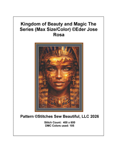 Kingdom of Beauty and Magic Series 1 (Max Size/Color) counted cross stitch pattern by Edre Jose Rosa (Digital Format)