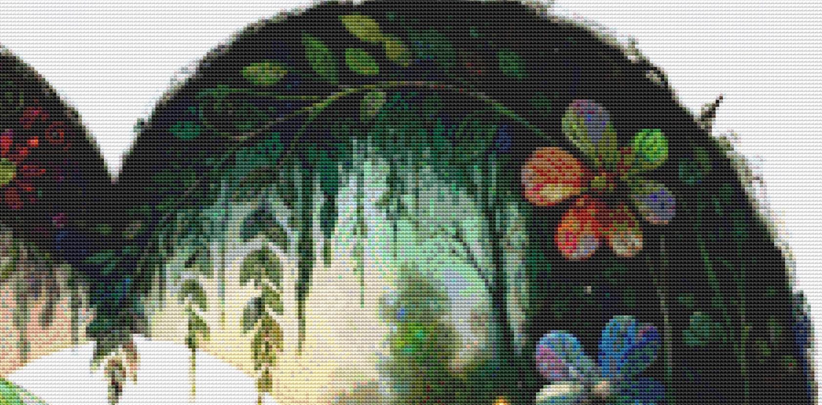 Forest Fairy in Bloom counted cross stitch pattern by World of Love Hearts/Adrian G Eyre (digital format)