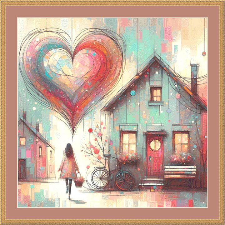 Watercolor Day Dream counted cross stitch pattern by World of Love Hearts/Adrian G. Eyre (Digital Format)