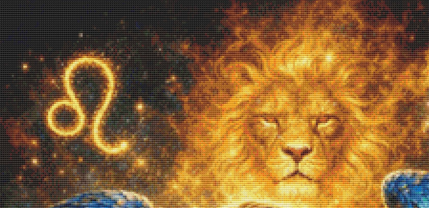 Leo counted cross stitch pattern by Eder Jose Rosa (Digital Format)