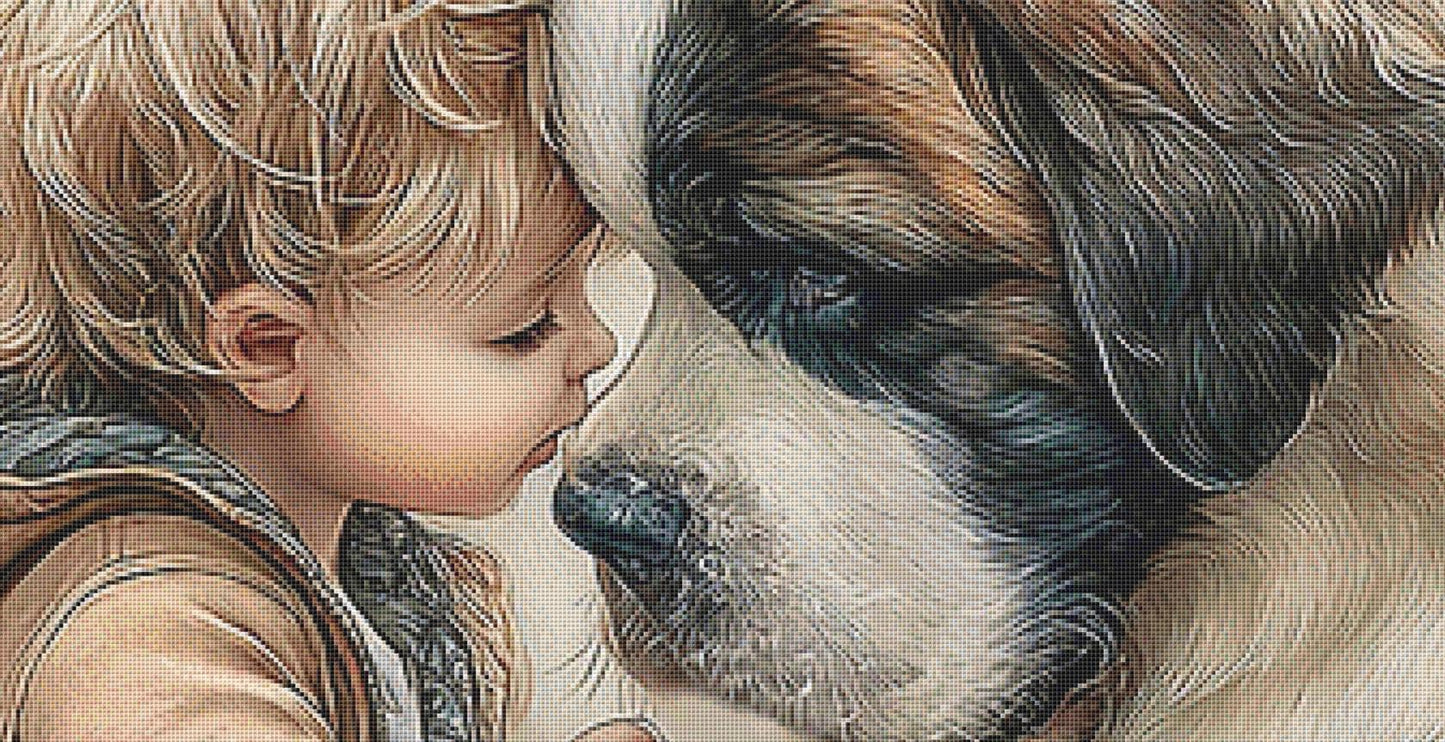 Best Buddies (Max Size/Color) counted cross stitch pattern by Bryna T. Art & Design