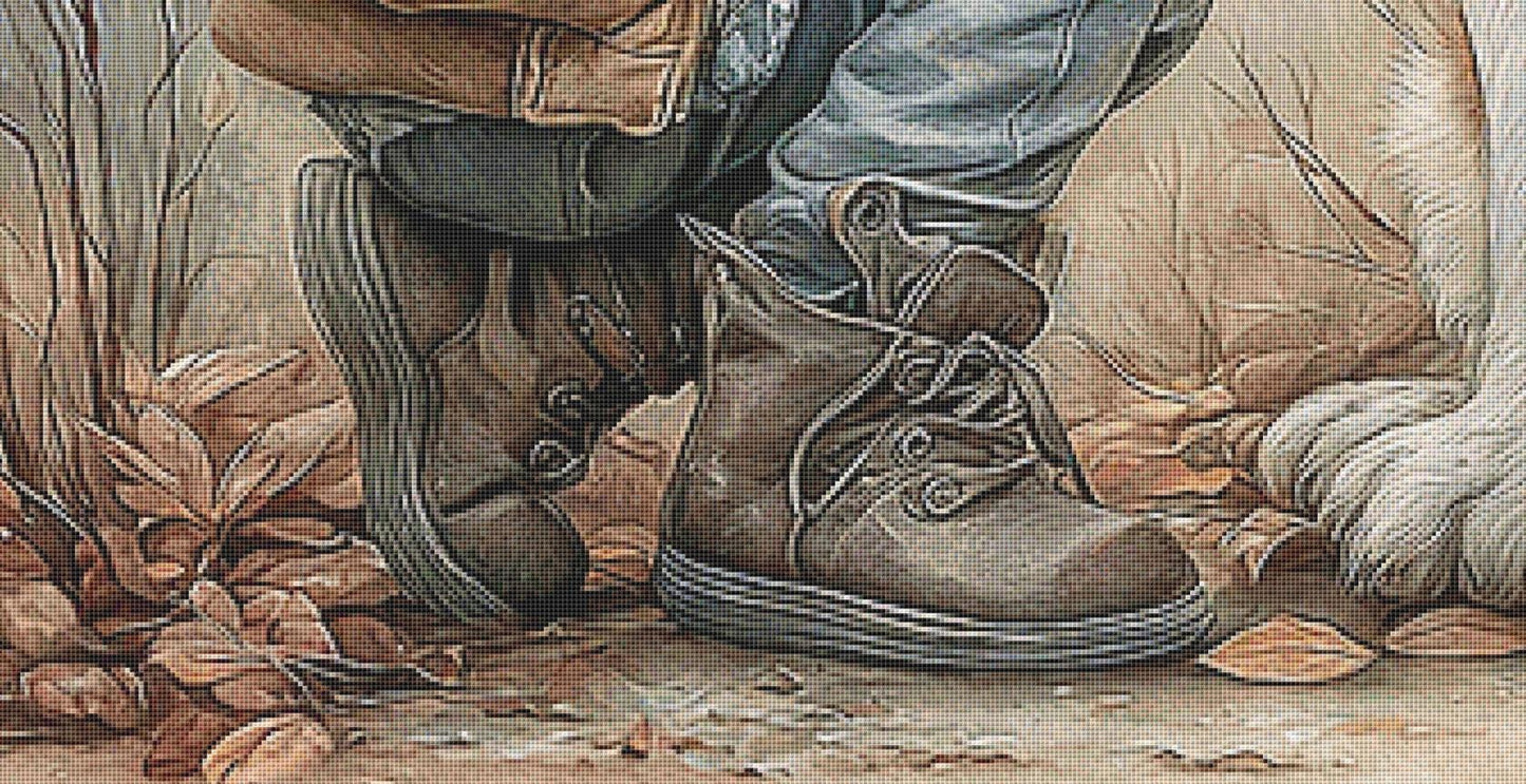 Best Buddies (Max Size/Color) counted cross stitch pattern by Bryna T. Art & Design